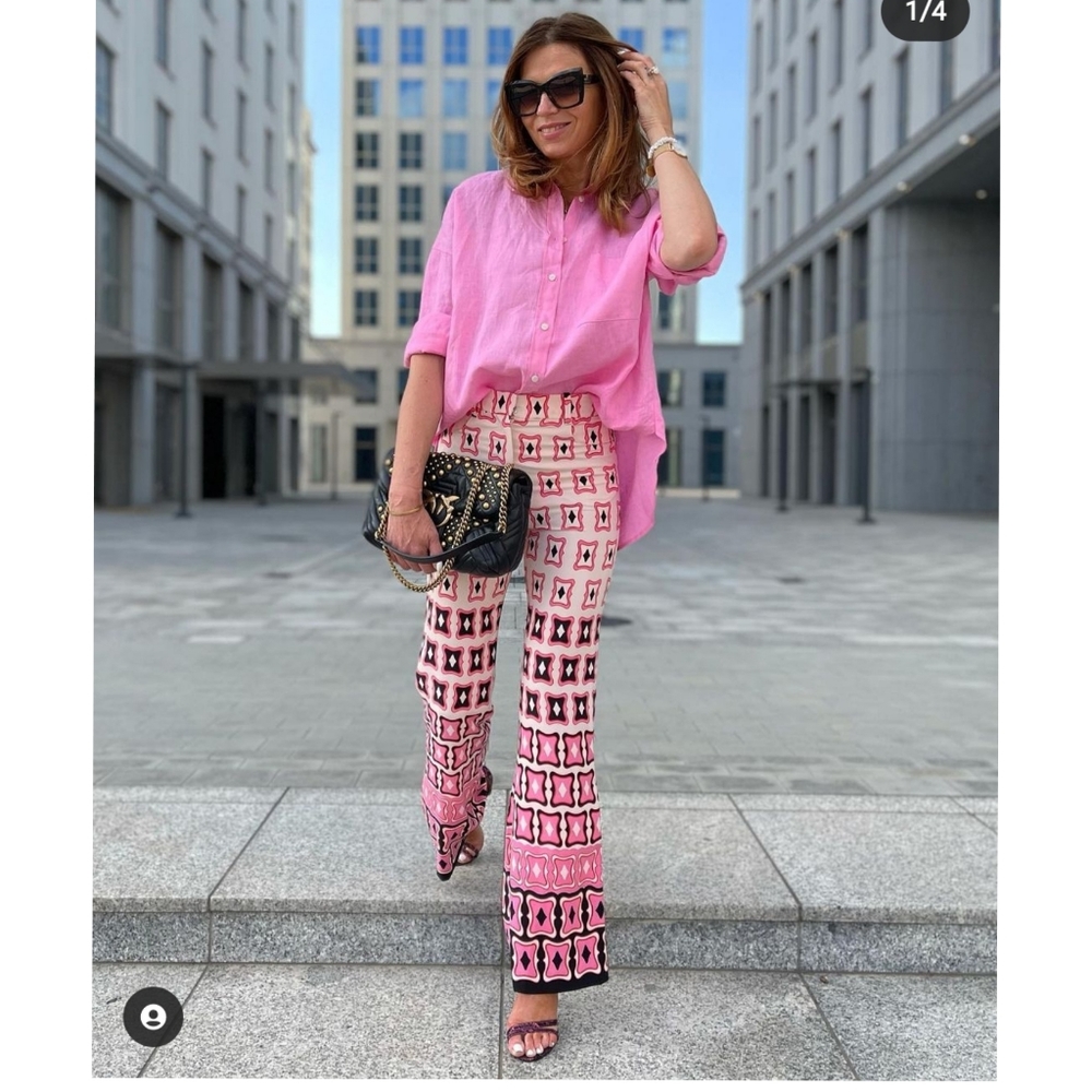 Zara Printed flare pants - Picture 4 of 16
